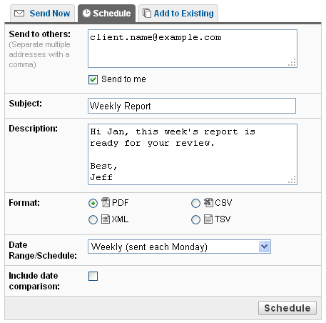schedule-report Scheduling email reports in Google Analytics