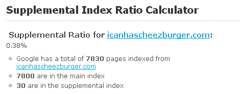 Results from the index calculator that tells you how many are primarily indexed and secondary indexed. 